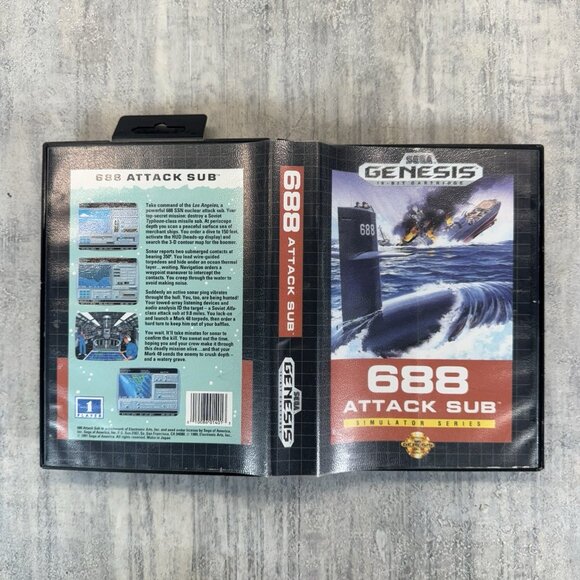 Sega Genesis 688 Attack Sub Complete In Box Tested and Working - Picture 8 of 8